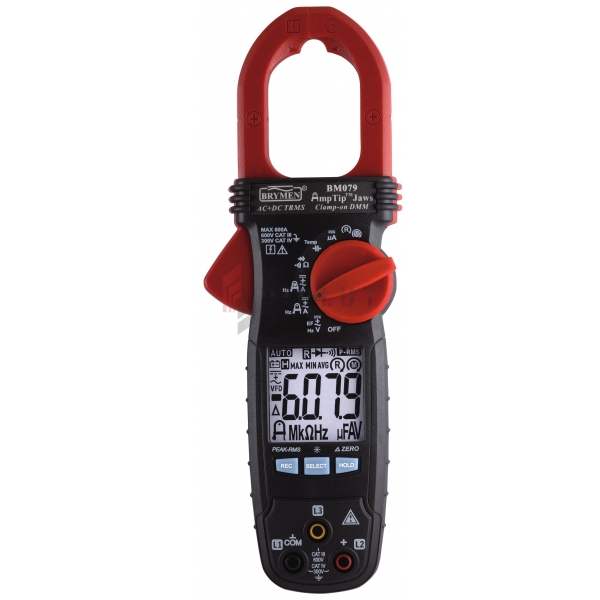 BM079 Clamp Meter 600A AC / DC TRMS, AmpT, Phase, Brymen