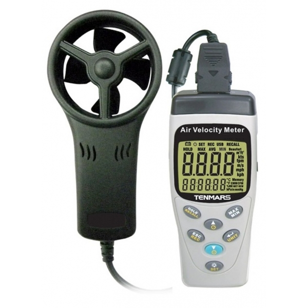 TM414 Anemometer, prietok, vlhkosť, tlak TENMARS