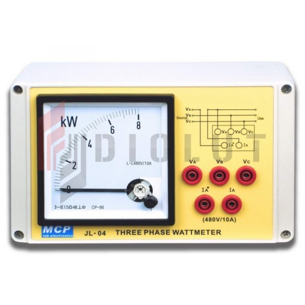 JL04 Trojfázový školský wattmeter 0-8kW