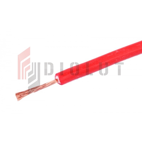 Silikónový kábel Li2G-0,5mm2 10A R (červený)