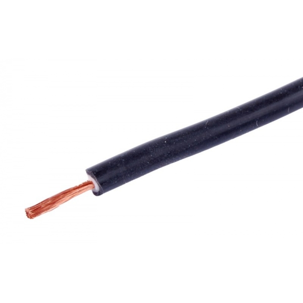 Silikónový kábel Li2G-2,5mm2 36A Dz4,6 BK (SW)