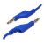 Modrý silikónový testovací kábel 2x BANAN + 4mm zásuvka (M + F)