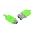 USB kábel - microUSB, 1m, zelený.