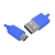 USB kábel - microUSB, 1m, modrý.