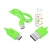 USB-mikro USB kábel 1,5m, zelený, HQ.