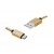 1m USB-microUSB kábel, zlatý.