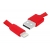 USB kábel - IPHONE 8PIN 1m plochý, červený.
