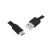 USB kábel - microUSB 1m, plochý, čierny.