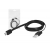 USB kábel – Type-C, 1m, plochý, čierny.