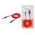 USB kábel - microUSB, 1m, červený.