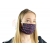 3-vrstvová opakovane použiteľná ochranná maska, čierna s ružovými hviezdičkami