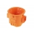 Koncová krabica jednoduchá, 60 x 60 p / t, hlboká, sériová, oranžová.