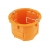 Koncová krabica jednoduchá, 60 x 45 p / t, na montáž, oranžová.