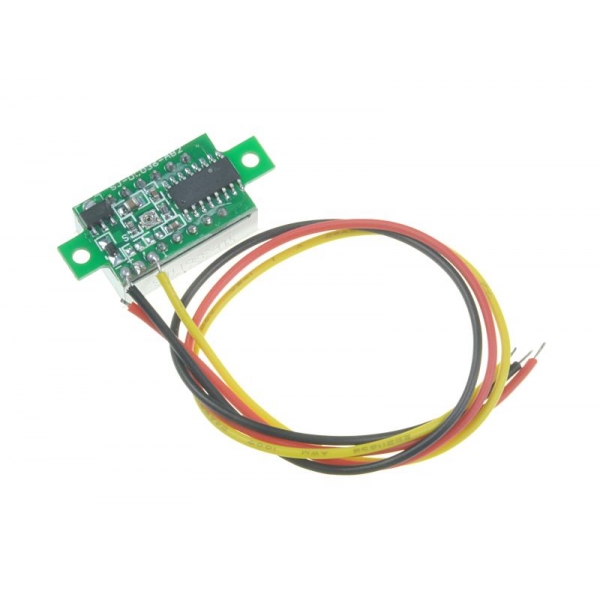 Auto LED voltmeter červený 0-99V panelový 0,36