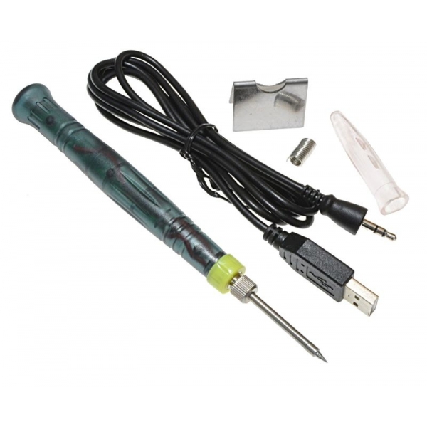 Mikropájka ZD-20U USB SMD 8W + Odsávacie páska, pletená + ochranné rukavice ESD