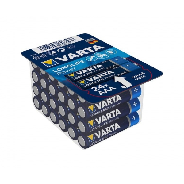 Alkalická batéria VARTA LR03 HIGH ENERGY Longlife Power 24 ks / krabica