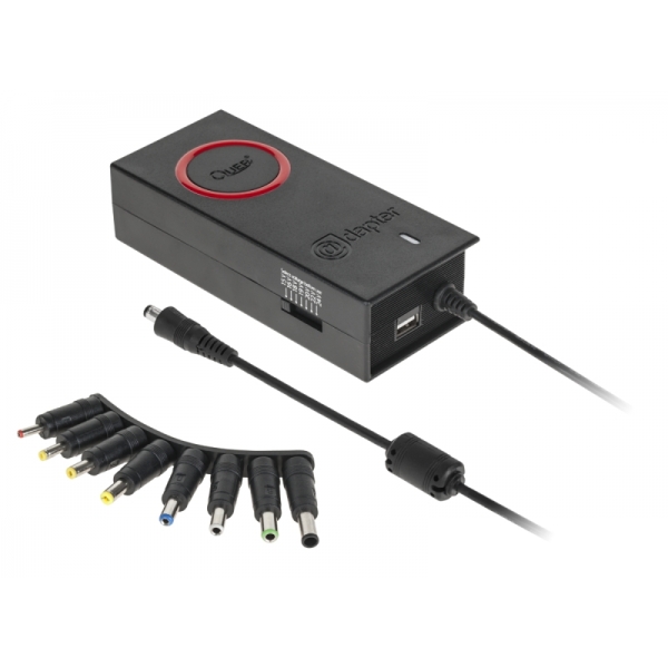 Quer 8-pinový univerzálny napájací zdroj, USB 90 W / 15-24 V