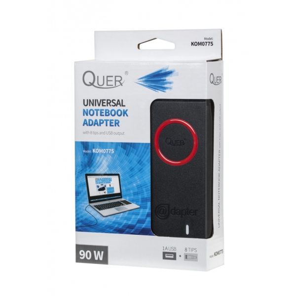 Quer 8-pinový univerzálny napájací zdroj, USB 90 W / 15-24 V
