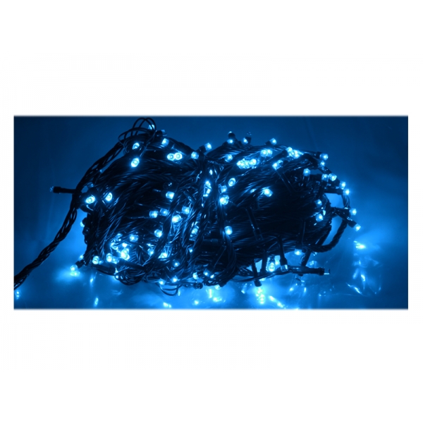 Osvetlenie vianočného stromčeka 100 LED 5,5m modré IP20 230V