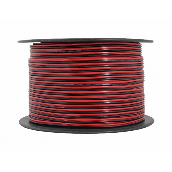 Reproduktorový kábel LEXTON 2x1,50 CCA čierny / červený
