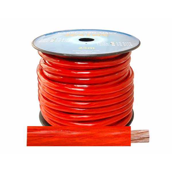 LEXTON 2GA / 12mm CCA napájací kábel, červený.