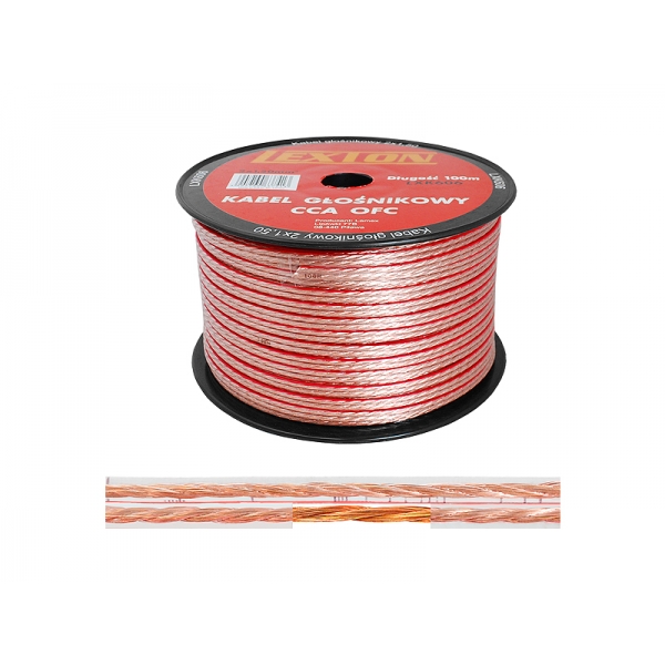 Reproduktorový kábel LEXTON 2x1,50 CCA-OFC