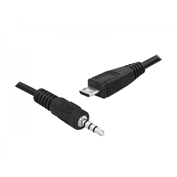 Micro USB kábel - Jack 3,5mm, štvorpólový, 1,5m.