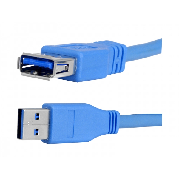 USB 3.0 kábel zástrčka A - zásuvka A, 1,8m.