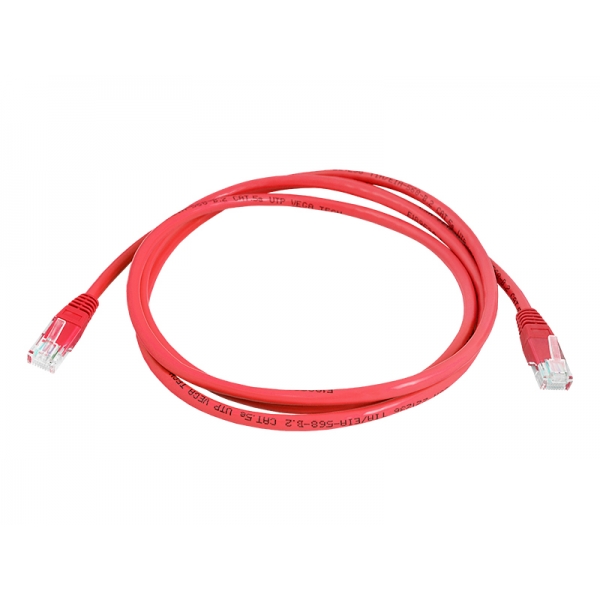 Sieťový počítačový kábel (PATCHCORD) 1:1, 8p8c, 1,5m, červený.