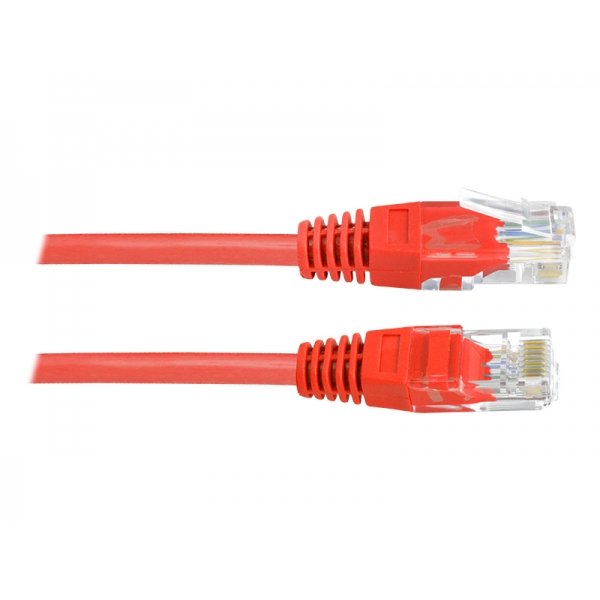 Sieťový počítačový kábel (PATCHCORD) 1:1, 8p8c, 5m, červený.