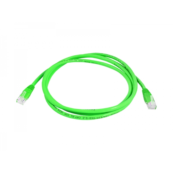 Sieťový počítačový kábel (PATCHCORD) 1:1, 8p8c, 5m, zelený.