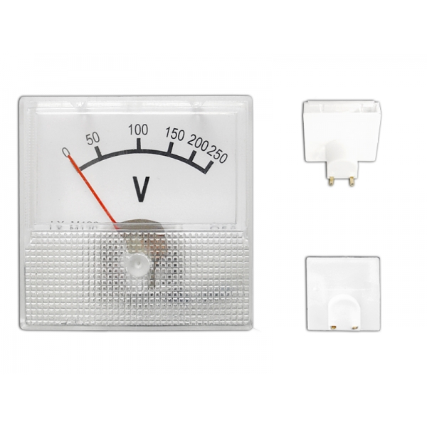 Analógový meter mini štvorcový voltmeter 250V