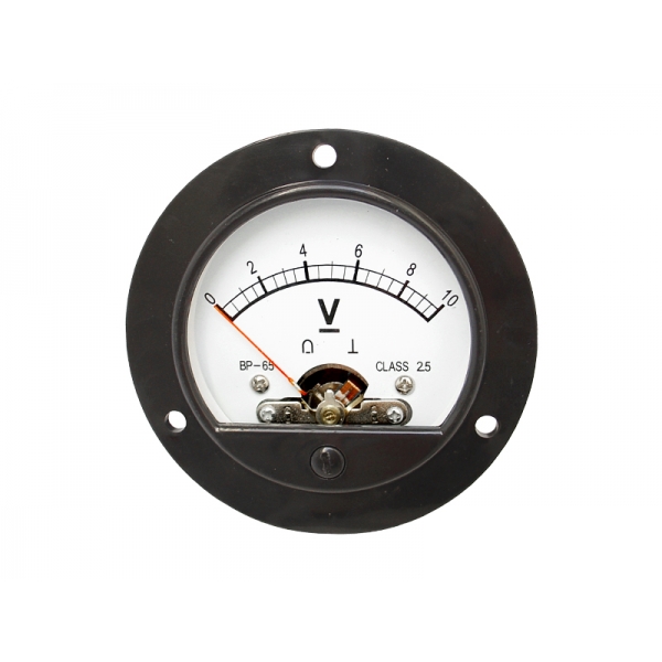 Analógový 10V kruhový voltmeter