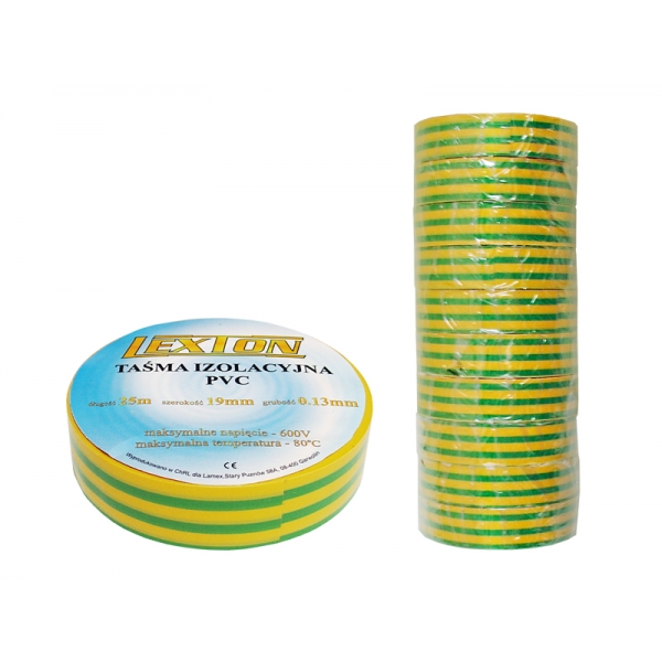 Izolačná páska LEXTON žltá / zelená 25m