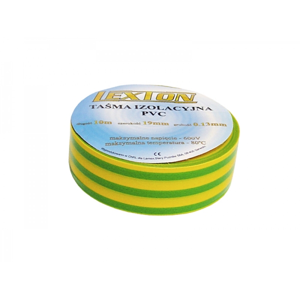 Izolačná páska LEXTON žltá / zelená 10m.