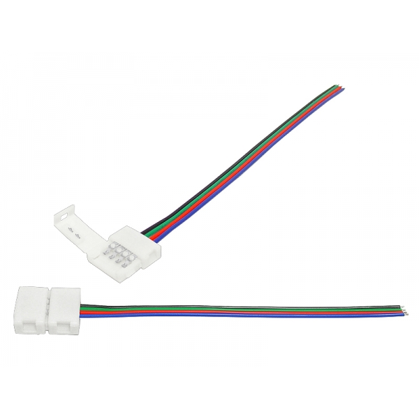 10 mm RGB LED páskový konektor, západka s drôtmi.