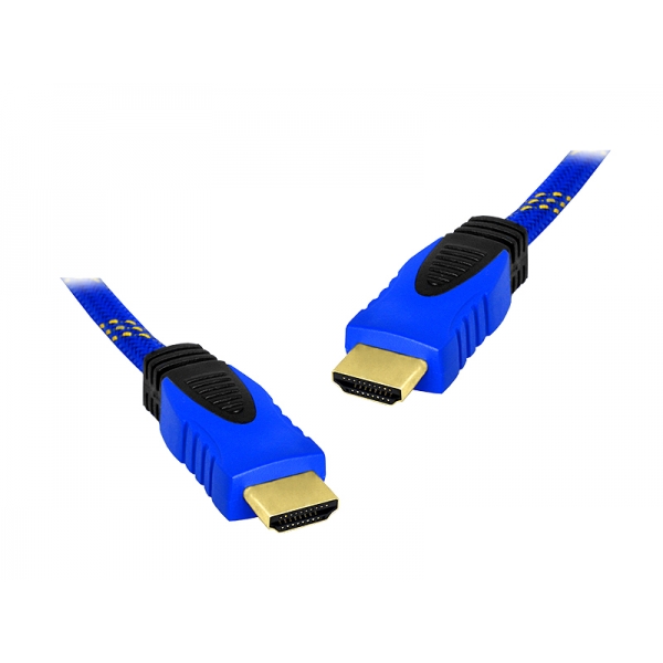 HDMI-HDMI kábel 5m modrý v1.4.