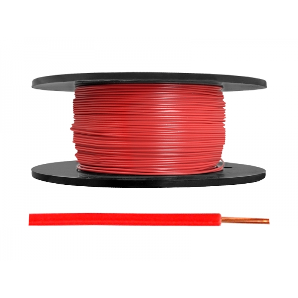 Kábel LgY / H05V-K 1x0,75, červený, 100 m.