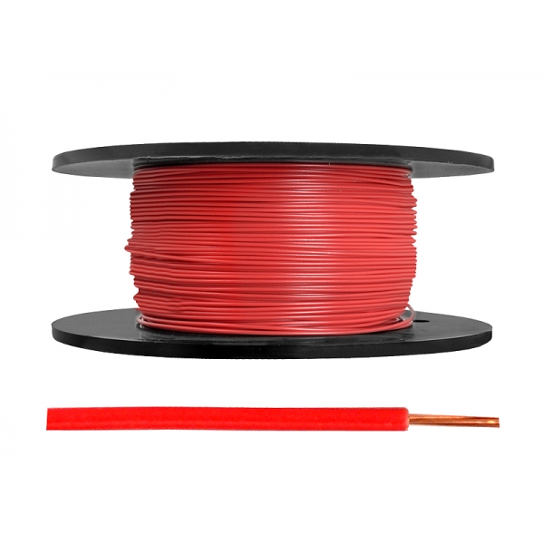 Kábel LgY / H05V-K 1x1, červený, 100 m.