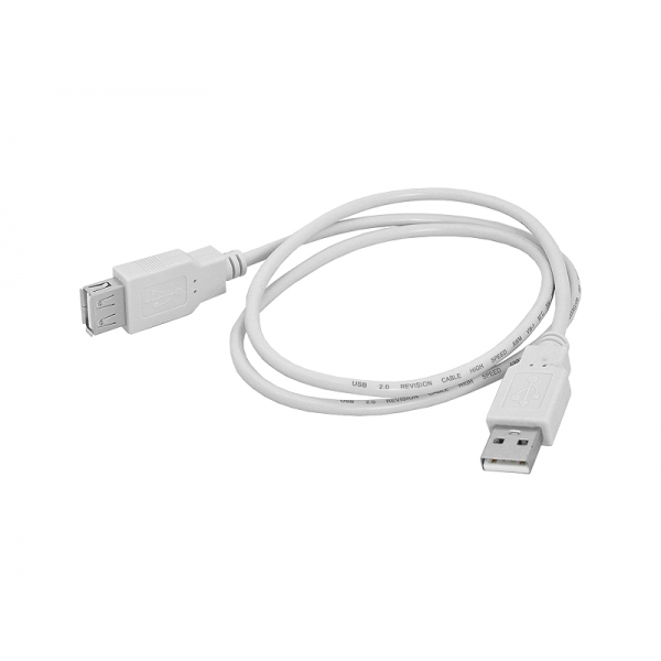 USB predlžovací kábel, typ A, zástrčka - zásuvka, 0,8m.