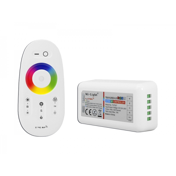 Ovládač RGB + W Mi-Light PRIJÍMAČ + DIAĽKOVÝ OVLÁDAČ 288W 1-zónový, rádiové ovládanie, funkcia stmievania, 1