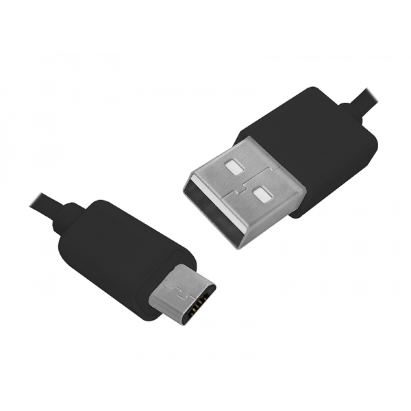USB-micro USB kábel 1m, čierny, HQ.