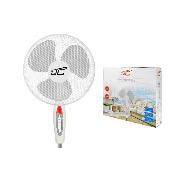 Stojanový ventilátor LTC WT01 40W, 16``, biely.