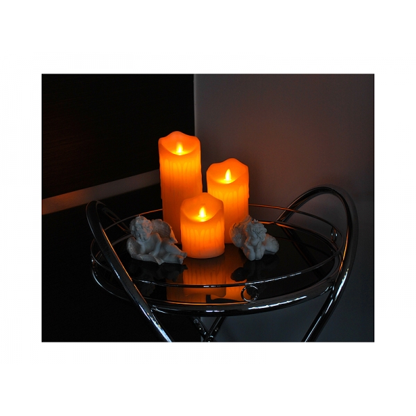 LTC sviečka, LED vosk 7,5 * 17,5 cm, biela.