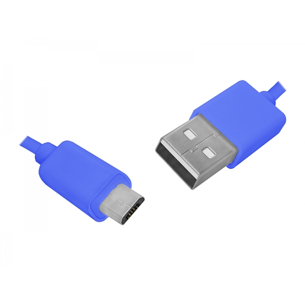 USB-mikro USB kábel 1,5m, modrý, HQ.