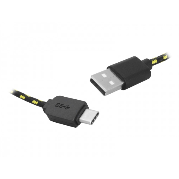 Kábel USB-Type-C, 1 m, čierny.