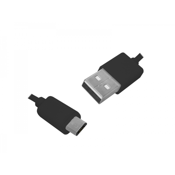 USB kábel - microUSB, 3m, čierny.