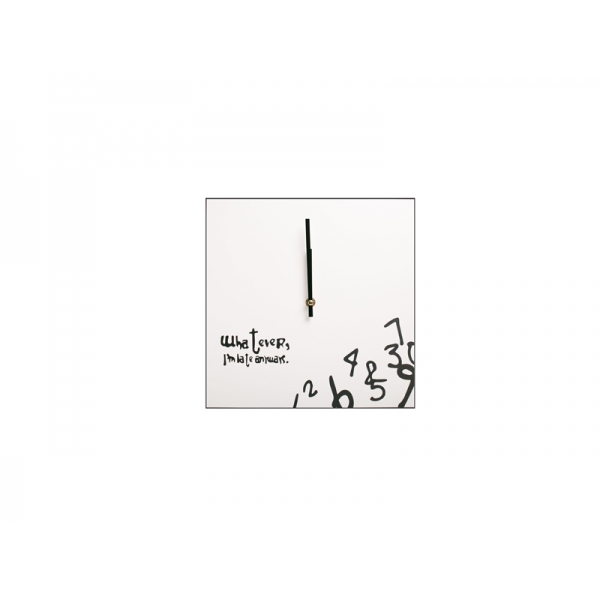 Lumix biele štvorcové nástenné hodiny Modern Whatever