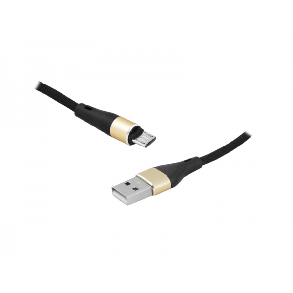 USB kábel - microUSB, 1m, čierny.