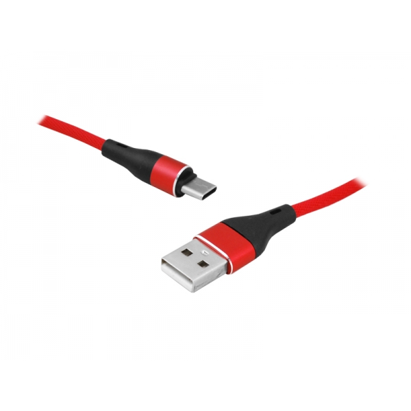 USB kábel - Type-C, 1m, červený.
